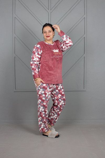Truva XXL Plus Size Patterned Velsoft Suit