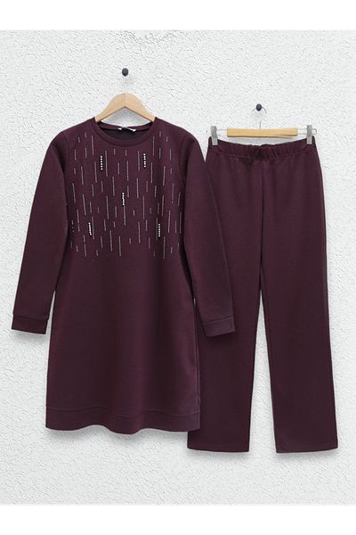 Modamorfo Stone Embroidered Reclaimed Combed Cotton Set - Mortar