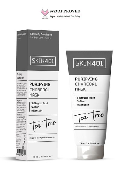 Skin401 Purifying Salicylic Acid, Sulfide & Charcoal Mask 75ml (100Gr)
