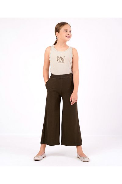 Primo Gino - Solid Ribbed Stretch Trousers - Olive Green