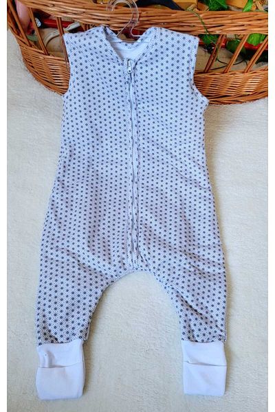 Alpar Tekstil Winter 2.5 Tog Padded Booties-Footed Sleeveless Sleeping Bag with Zipper for Girls and Boys/Foxgray