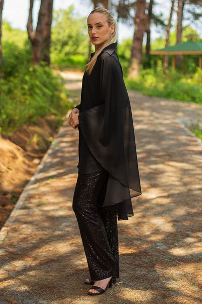SpringStore Set pantaloni tunică neagră