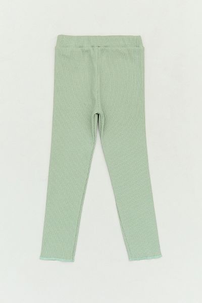 Fulla Moda 100% Cotton Ribbed Girl's Leggings with Elastic Waist