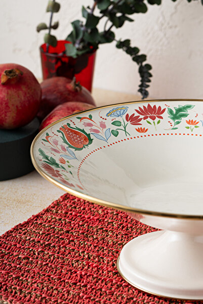 Emsan Pomegranate Enameled Fruit Bowl 32 cm