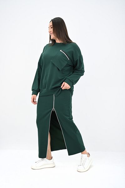 Koza Butik طقم تنورة نسائي بسحاب مقاس كبير 8159-25