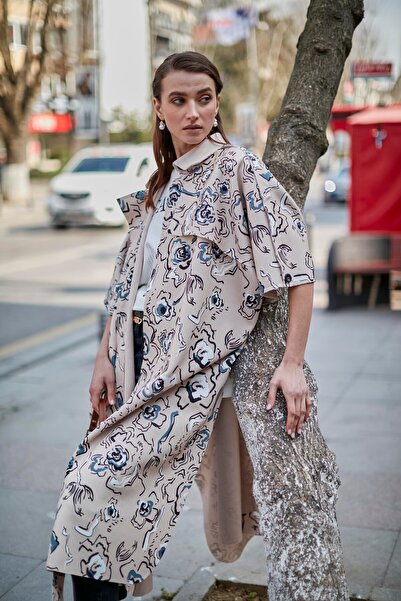 Garzia İtalia معطف سكوبا منقوش كبير الحجم