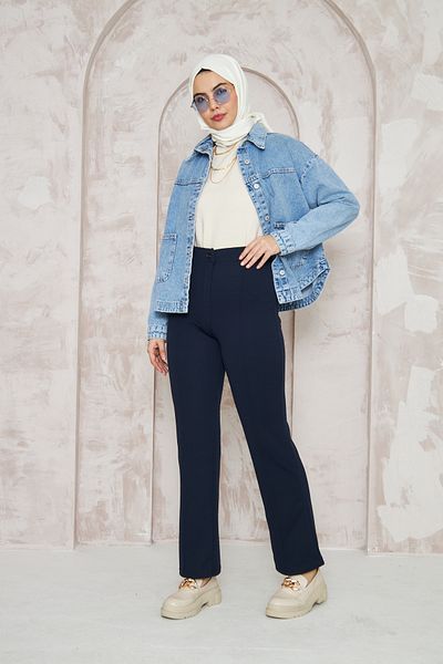 THIFF GYMWEAR Lycra Women's Palazzo Trousers with Grass Front