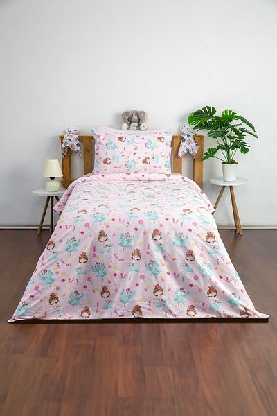 FAVORA Set cuvertură de pilota unică Fairy Ballerina 100% bumbac - Roz