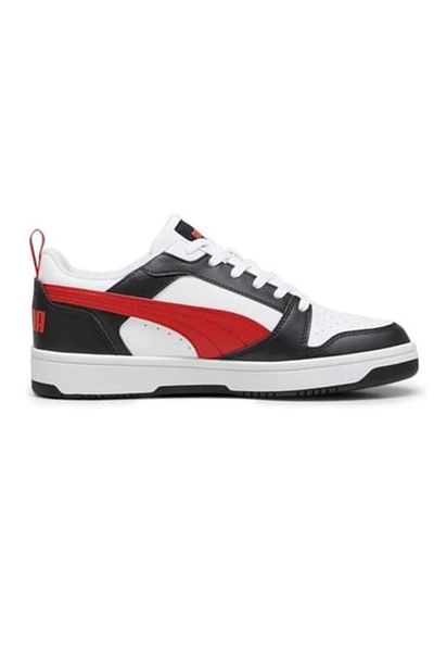 Puma Puma Rebound V6 Low Sneaker - 392328   04 White and Black Engaged Shoes