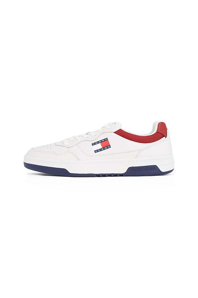 Tommy Hilfiger Jeans Cupsole Leather Men's White Sports Shoes
