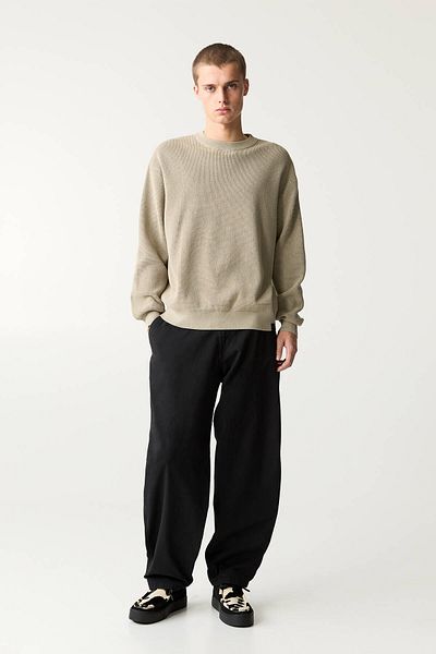 Pull & Bear Gray Seersucker Sweater
