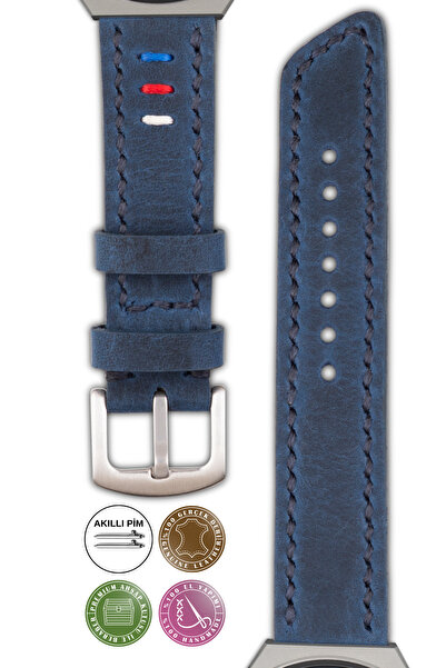 vagave 22MM Deri Kordon El Yapımı Saat Kayışı 22 mm - Üçip