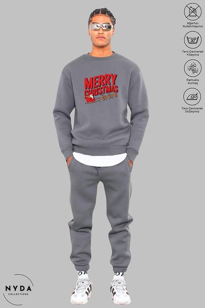 Nyda Collections Unisex Καλά Χριστούγεννα - Φούτερ Crew Neck Oversize