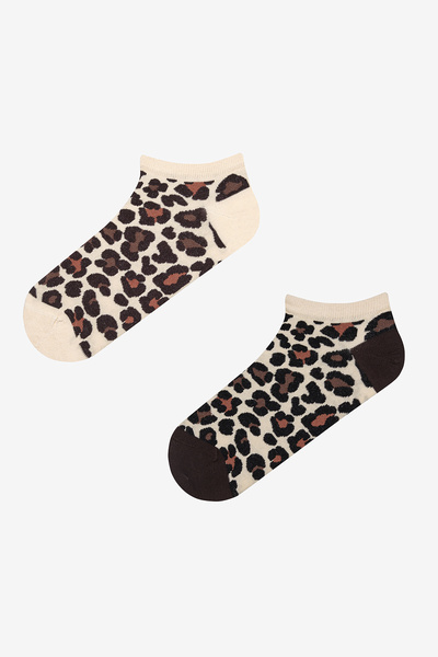 Penti Browny Leopard 2-Piece Booties Socks