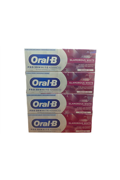 Oral-B PRO 3D WHİTE ADVANCED GLAMOROUS WHİTE 75 ML DİŞ MACUNU X 4 ADET