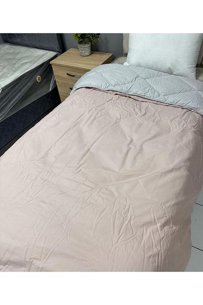 Clasy 100% Cotton Ranforce Single Double Sided Quilt Salmon-Ice Blue