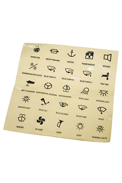 LALIZAS Switch Paneller İçin Şeffaf Sticker 25 Parça