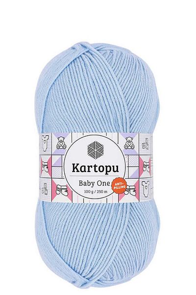 Kartopu Baby One Πλεκτό Βρεφικό Σχοινί Χειροποίητο K544 Baby Blue