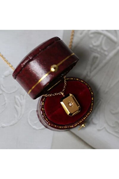 All About Jewelry Paslanmaz Çelik Üzeri 18k Altın Kaplama Zirkon Taşlı Kolye