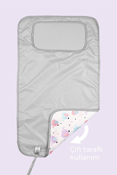 HAMUR Anne Bebek Bakım Örtüsü Yenidoğan Alt Açma Değiştirme Elephant Organizer Pedi Minderi Çift Taraflı
