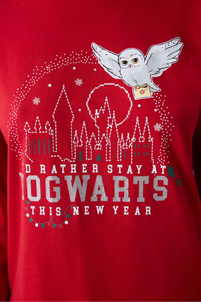 Penti Harry Potter Magic Kırmızı Pantolon Pijama Takımı