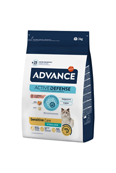 Advance Sensitive Sterilised Somonlu Kısırlaştırılmış Kedi Maması 3 Kg