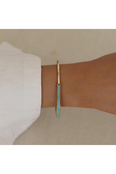 ALTINTAŞ KUYUMCULUK Mavi Mineli Ataş Altın Kelepçe