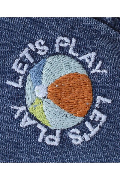 Babyhug Cotton Spandex Knee Length Stretchable Denim Shorts - Blue