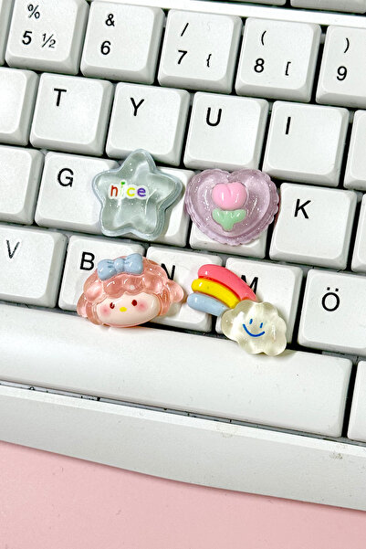 WANNA PROTECT 4 Adet 3D Figür Premium Parlak Süs Telefon Kılıfı ,Defter Şarj ...