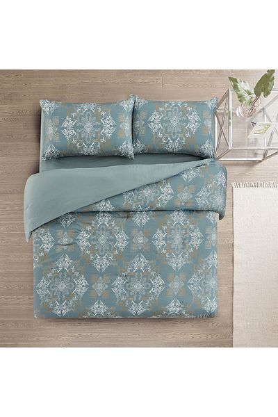 In House Denilson | Microfiber Comforter Set 4 Pieces, King, 260x240 cm, Grey