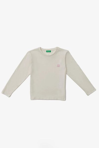 Benetton Girl's Ecru Sweatshirt