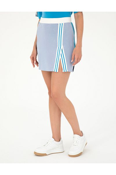 Pierre Cardin Blue A-Line Knitted Skirt 50284732-Vr249