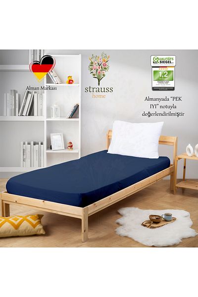Strauss Strausshome ®   Premium Fitted Sheet 100% Cotton Single / Double Special Combed Cotton Oeko-Tex