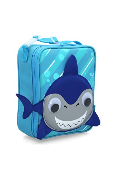 Smash 3D Shark Detail Zipper Closure Durable Lunch Bag
