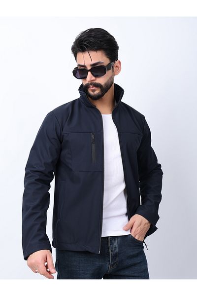MERTEX Men's Softshell Winter Outdoor Zipper Pocket Wind and Water-Proof Coat with Inner Shirt