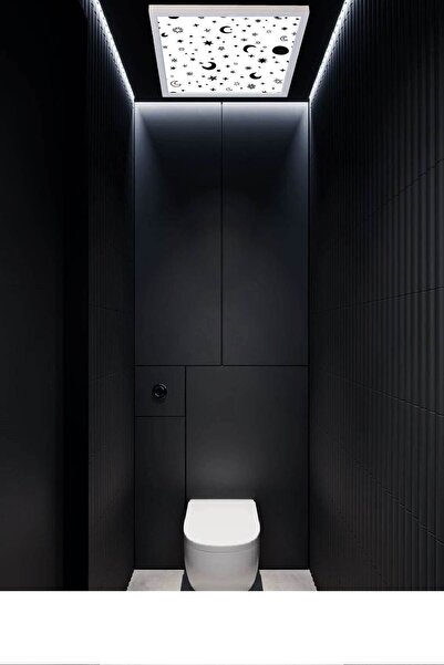 Gökyüzü Panel Gecemsi Tasarım, Led Avize, Yatak Odası Lamba,60w -büyük Boy Avize (60CMX60CM)