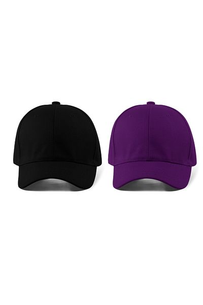 QUATEX Black - Purple Sports Cap Unisex Adjustable with Velcro Back a Quality Product