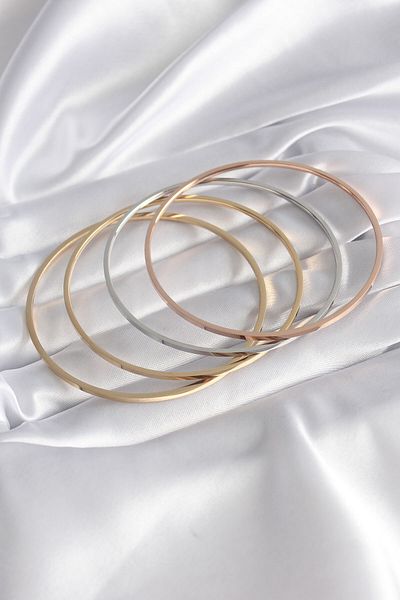 Store 316L Steel Mix Color Ajda Model 4Pcs 65mm Diameter Women's Bracelet