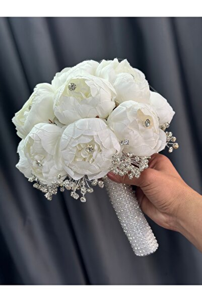 GELİNÇİÇEKCOM TAŞ DETAYLI ŞAKAYIK BUKETİ