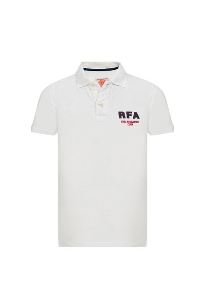 ROUTEFIELD Ανδρικό μπλουζάκι με γιακά πόλο - Prince White, 100% βαμβάκι