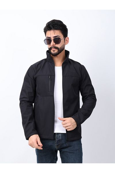 MERTEX Men's Softshell Winter Outdoor Zipper Pocket Wind and Water-Proof Coat with Inner Shirt