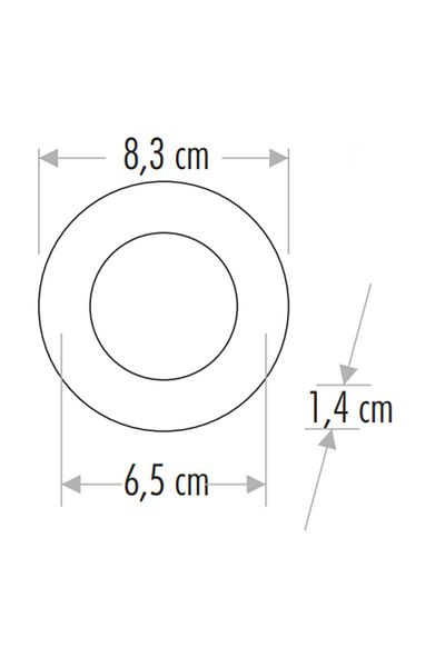 Helios 30-0300 Model Recessed - Round Panel, 3W, 6500K