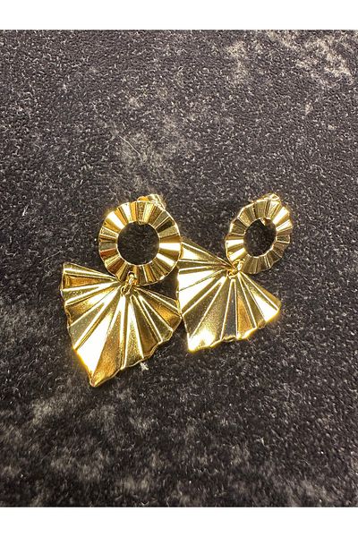 Amber Butterfly Steel Earrings