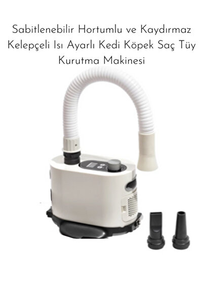 PAKEWAY Sabitlenebilir Hortumlu Kaydırmaz Kelepçeli Isı Ayarlı Kedi Köpek Saç...