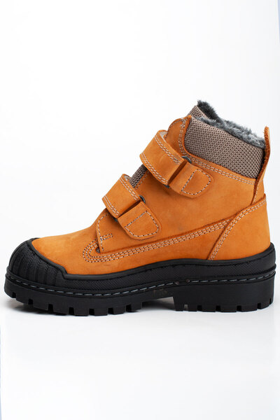 Süperland Hakiki Deri Gerçek Deri Cat Rengi Çocuk Botu Unisex