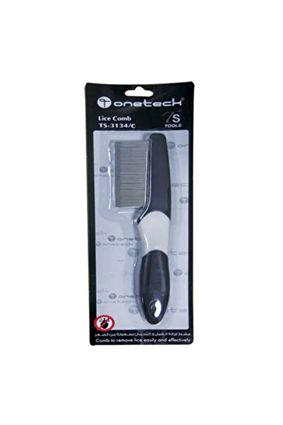Onetech مشط مضاد للقمل باللونين الأسود والأبيض 2.5*6 سم