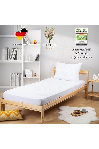 Strauss Strausshome ®   Premium Fitted Sheet 100% Cotton Single / Double Special Combed Cotton Oeko-Tex