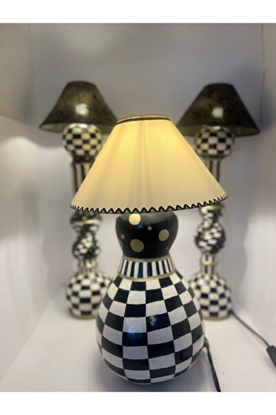 MonaBazaar MOZAİK ABAJUR VE ŞAMDAN ( 3 ADET)