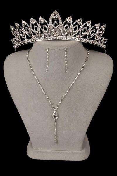 Limelia Set de cercei și colier de rochie de seară din piatră de cristal Rio ...