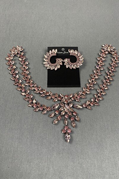 ESPEREST Accesoriu de păr Henna de mireasă Sultan Stone și cercei rotunzi cu ...